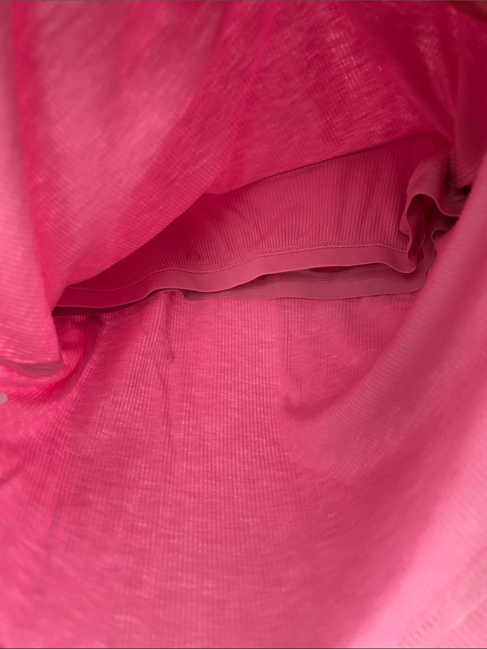 Women's pink Ribbed Tank Top - Picture 4 of 4